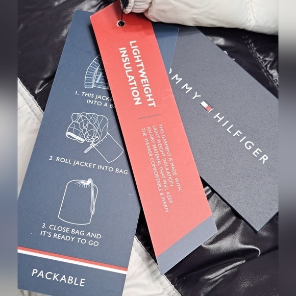 NWT Men's Insulated Two Tone Puffer Jacket by Tommy Hilfiger Size L - Picture 10 of 16